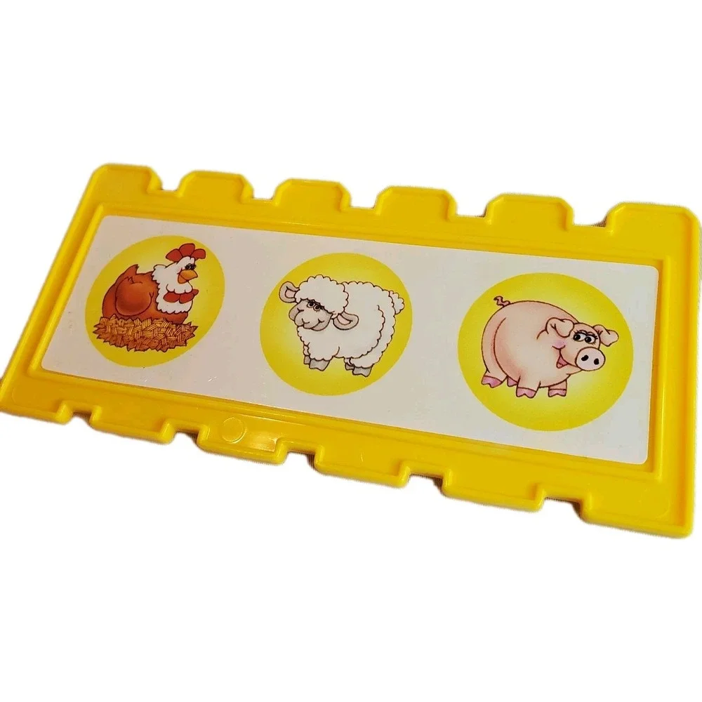 Yellow CARD Replacement BARNYARD BINGO GAME Fisher Price Preschool Match Coin